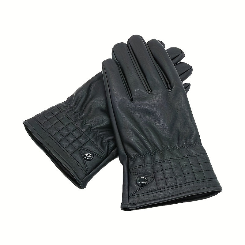 Men's Insulated Touch Screen PU Cycling Gloves