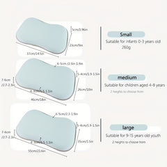Kids Memory Foam Pillow Adjustable Height Neck Support Removable Washable