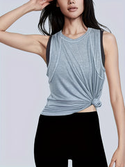 Breathable Split Backless Tank Top for Women