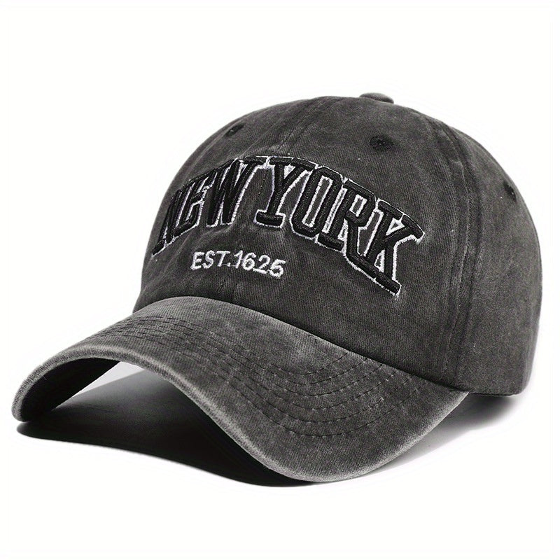 York Embroidery Baseball Cap Vintage Distressed Dad Hats Unisex Hip Hop Sun Hats