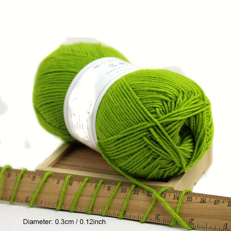 3pcs Assorted Soft 4-Ply Polyester Yarn for Knitting Crocheting