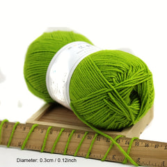 3pcs Assorted Soft 4-Ply Polyester Yarn for Knitting Crocheting