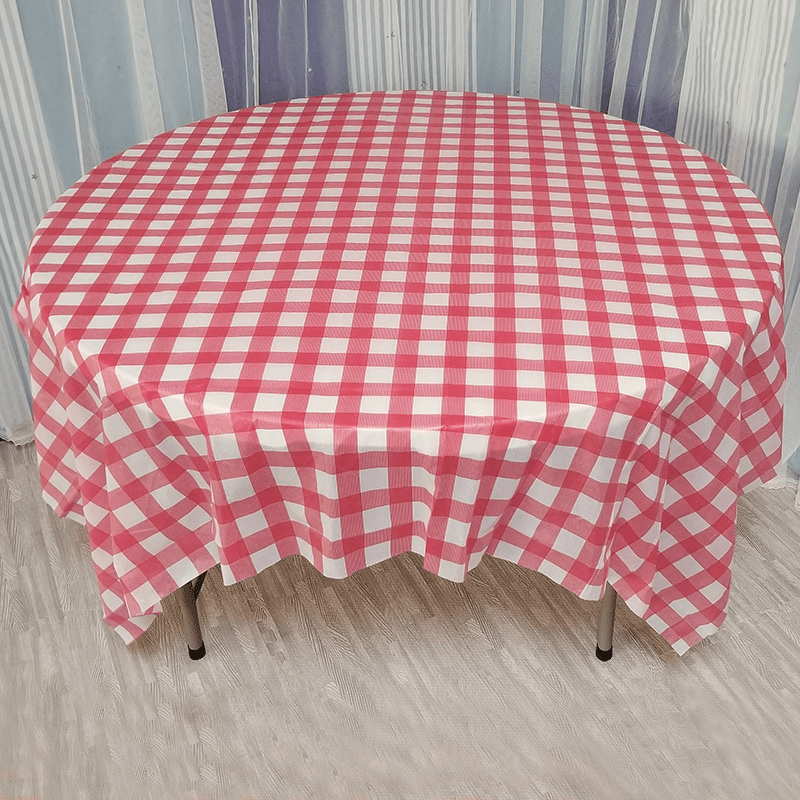 Red Plaid Disposable Tablecloth Wedding Camping Picnic