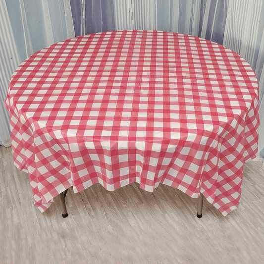 Red Plaid Disposable Tablecloth Wedding Camping Picnic