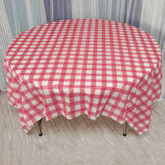 Red Plaid Disposable Tablecloth Wedding Camping Picnic