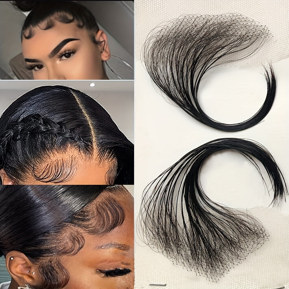 2pcs Natural Looking Lace Baby Hair Edges for Daily Use Human Hair Pieces