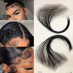 2pcs Natural Looking Lace Baby Hair Edges for Daily Use Human Hair Pieces