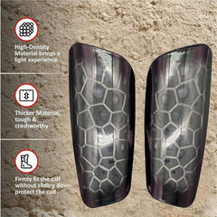 1 Pair Professional Football Shin Guards with Shock Absorbing Protection