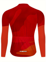 Men's Zip Up Cycling Jersey Long Sleeve Sports Clothing