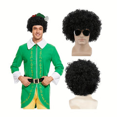 Men's Curly Wig Elf Halloween Disco Rock 70s Wig Cosplay Synthetic Wig