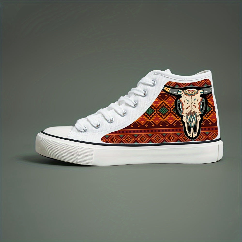 Cow Print Plush Lined Thermal Chunky Canvas Sneakers