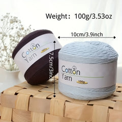 100g Cotton Yarn Ball 16 Strands Thick Yarn for DIY Crafts