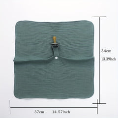 Kids' Green Cotton Towel Set with Comfort Pacifiers
