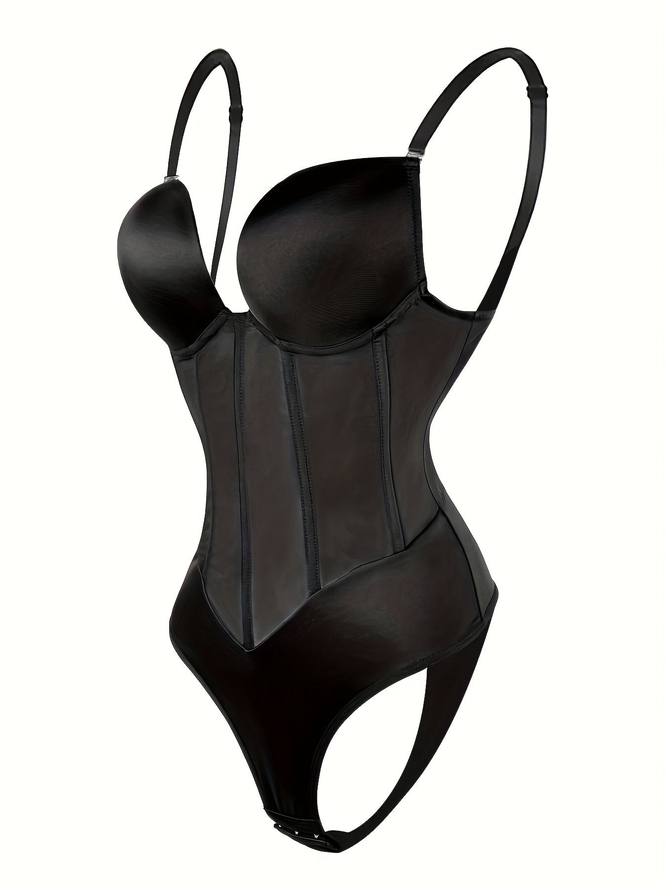 Deep V Push Up Bodysuit Tummy Control Slimmer Body Shaper