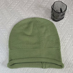 Solid Knitted Hat Ear Protection Warm Hat For Running Cycling
