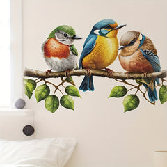 Cartoon Tree Branch Bird Wall Sticker PVC Removable Waterproof Home Decor