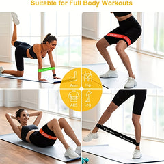 5pcs Yoga Resistance Ring Elastic Band Set for Gym Training