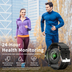 Waterproof Smart Watch Full Touch Screen Silicone Band