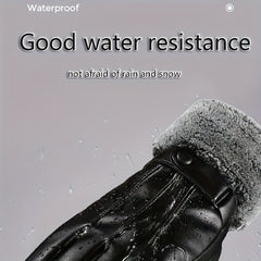 Winter Waterproof Touch Screen Gloves Men Warm Motorcycle Riding Gloves