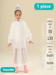 Kids Thick Hooded Raincoat For Hiking - Outdoor Gift