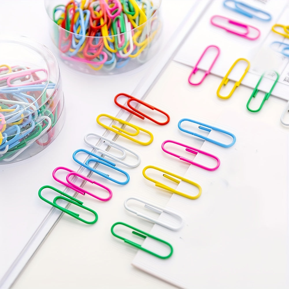 50 Colorful Paper Clips for Binding Documents