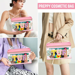 Chenille Letter Bag Makeup Cases Nylon Bag with Zipper