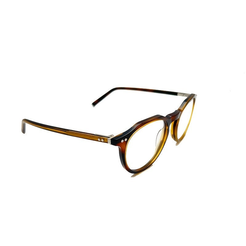 European American Retro Style Glasses Frame Brown Pattern Myopia Adjustable