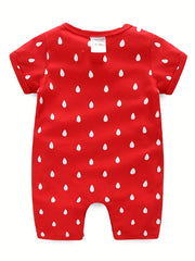Baby Summer Graphic Cotton Onesie Short Sleeve Romper