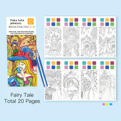 20pcs Portable Watercolor Painting Book Set for Kids 3-5 Years