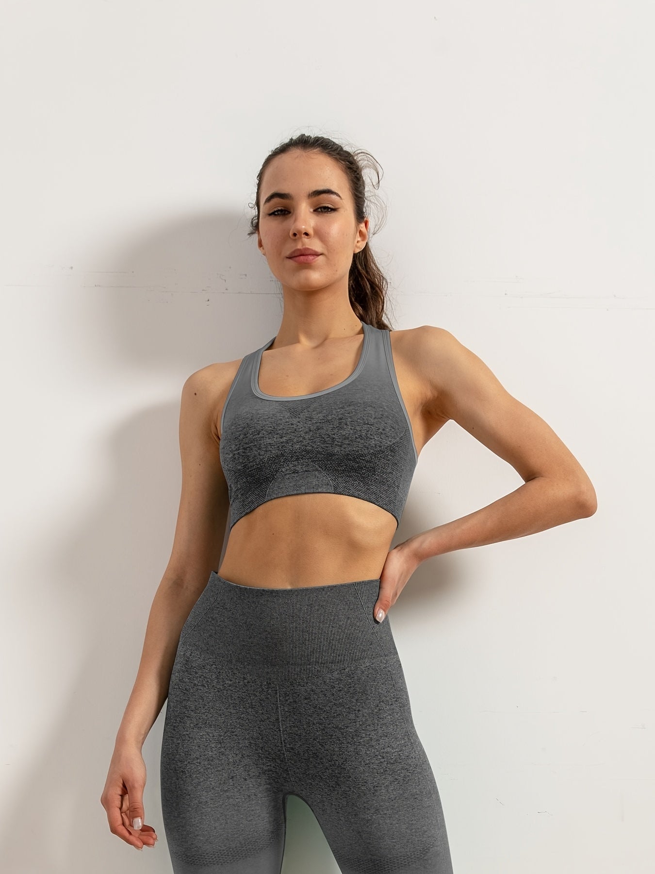 Ombre Sports Bra High Stretch Running Fitness Tank Top Women's Activewear