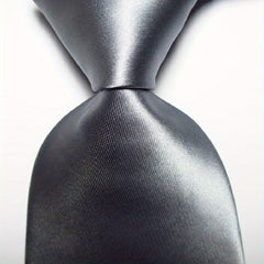 Men's Classic Solid Necktie for Business Wedding Party