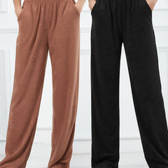 Solid Straight High Waist Running Jogger Pants Women's Activewear