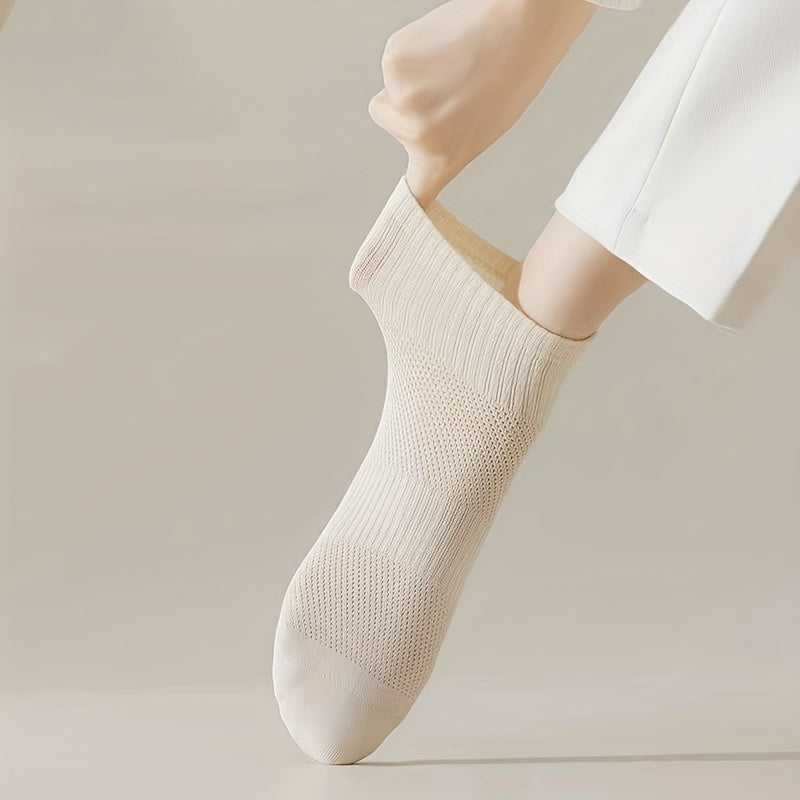 10 Pairs Solid Short Socks Women's Stockings