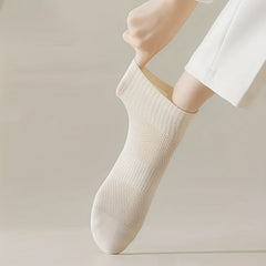 10 Pairs Solid Short Socks Women's Stockings