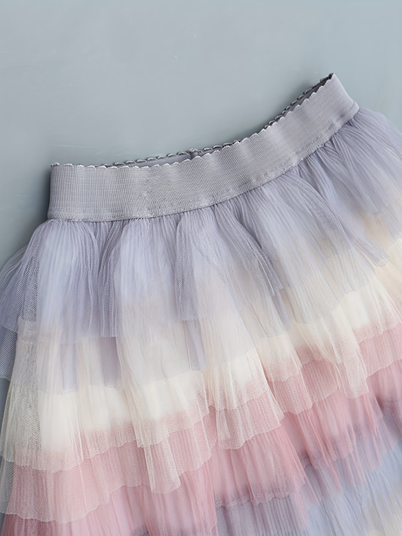 Kids Mesh Trim Off Shoulder Summer Dress