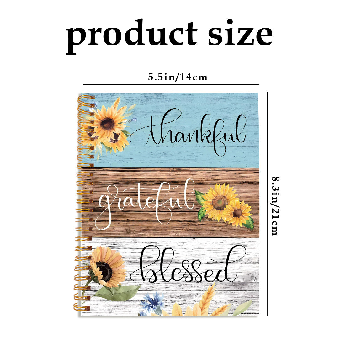 Thankful Sunflower & Bible Verse Notebook 5x8 Writing Journal