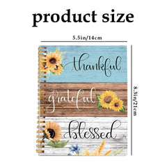 Thankful Sunflower & Bible Verse Notebook 5x8 Writing Journal