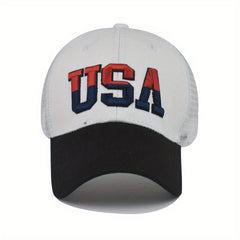 Embroidered Cotton American Flag Baseball Cap