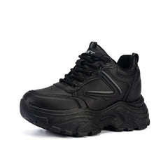 Waterproof Running Sports Shoes Thick Sole Lace up Sneakers Women's Footwear
