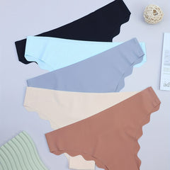 5pcs Scallop Trim Hipster Panties Soft & Comfy Stretchy Intimates