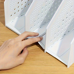 Desktop Storage Rack for Office Supplies and Literature Display