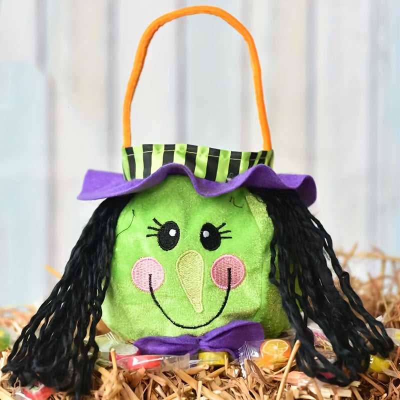 Halloween Witch Pumpkin Tote Bag Party Candy Bag