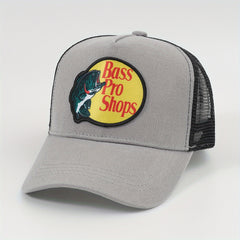 Fish Print Baseball Cap Mesh Trucker Hat