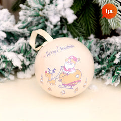 Christmas Candy Box Tin Ball Gift Packaging Round Shaped Mini Box