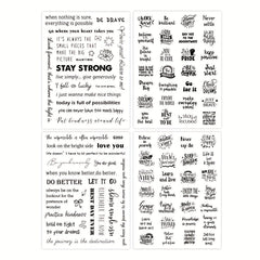 Transparent Handwritten Quote Stickers x 4 Sheets