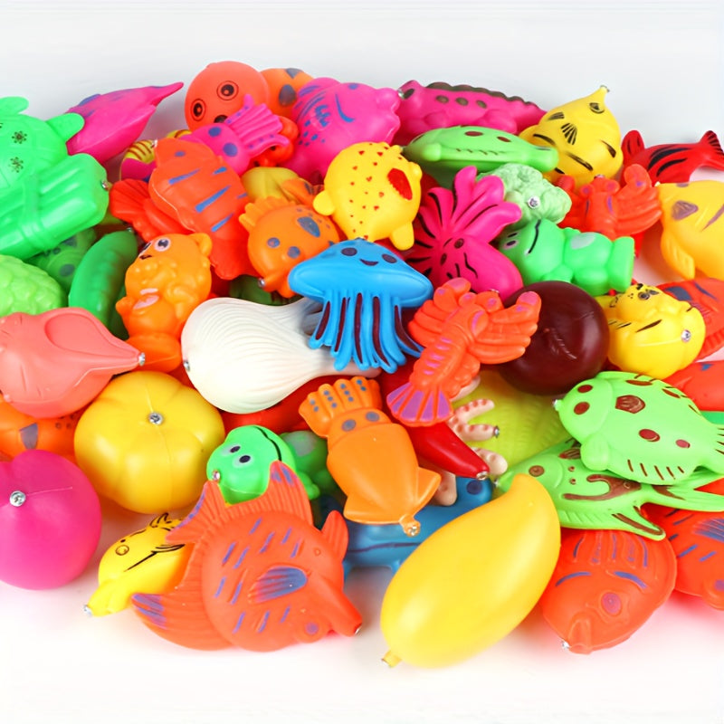 Kids Magnetic Fishing Toy Set Puzzle Catching Fish Water Play