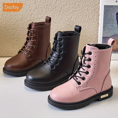 Daclay Casual Solid Boots For Girls Comfortable Warm Non-slip Boots