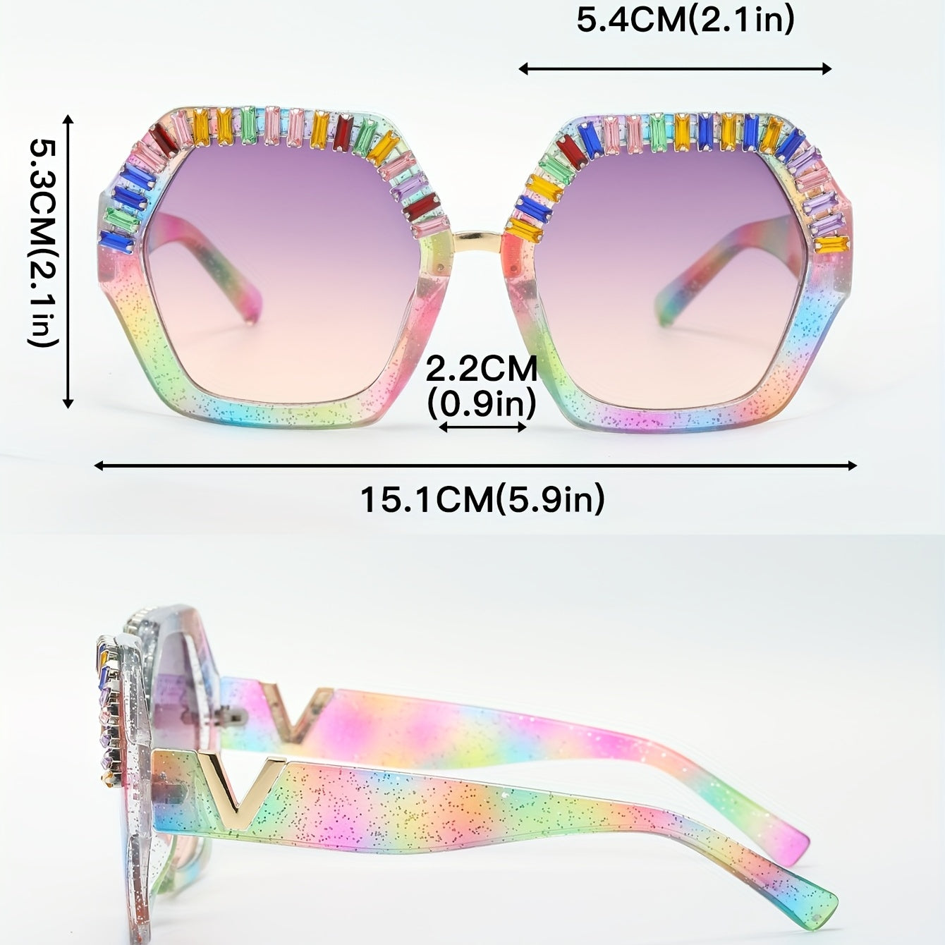 Y2K Snake Pattern Sunglasses Rhinestone Club Party Favors