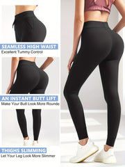 High Waist Slimming Yoga Leggings with Pockets