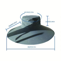 Mens Outdoor Sun Hat Large Brim Fishing Hat Sun Protection Hat